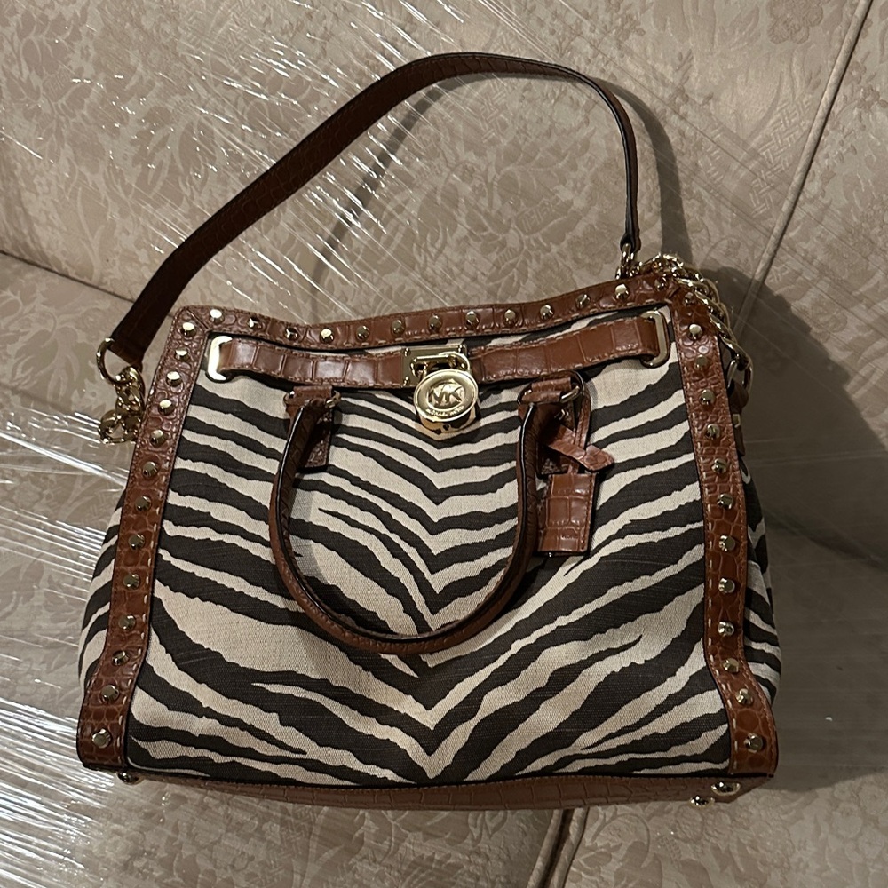 Michael Kors White Drawstring Tote